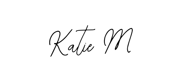 How to make Katie M name signature. Use Bearetta-2O07w style for creating short signs online. This is the latest handwritten sign. Katie M signature style 12 images and pictures png