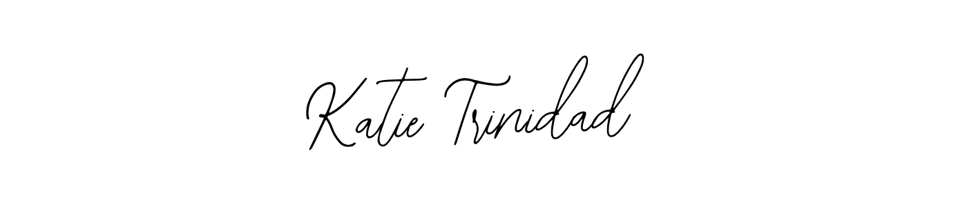 You should practise on your own different ways (Bearetta-2O07w) to write your name (Katie Trinidad) in signature. don't let someone else do it for you. Katie Trinidad signature style 12 images and pictures png