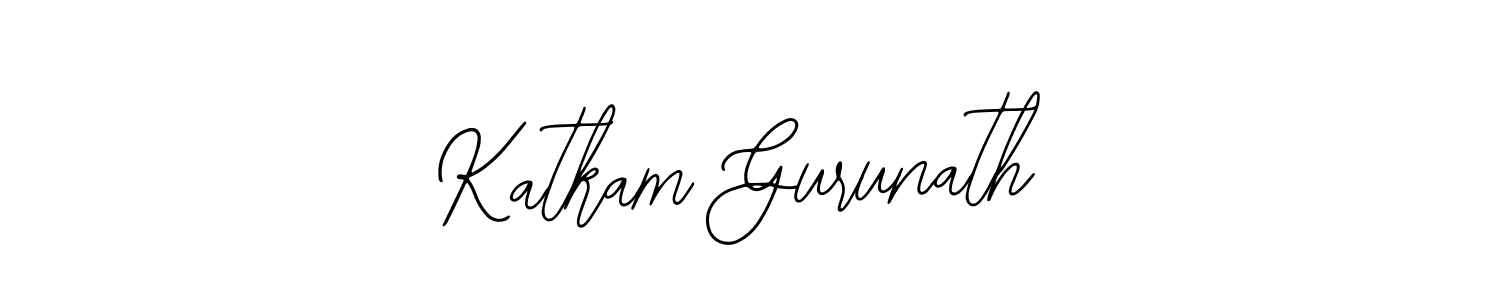 You should practise on your own different ways (Bearetta-2O07w) to write your name (Katkam Gurunath) in signature. don't let someone else do it for you. Katkam Gurunath signature style 12 images and pictures png