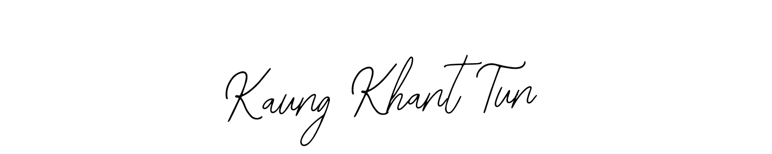 You should practise on your own different ways (Bearetta-2O07w) to write your name (Kaung Khant Tun) in signature. don't let someone else do it for you. Kaung Khant Tun signature style 12 images and pictures png