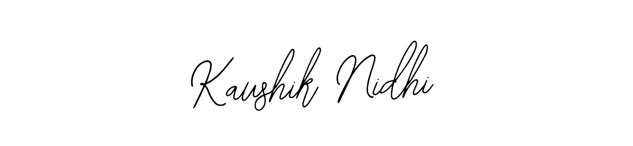 How to Draw Kaushik Nidhi signature style? Bearetta-2O07w is a latest design signature styles for name Kaushik Nidhi. Kaushik Nidhi signature style 12 images and pictures png