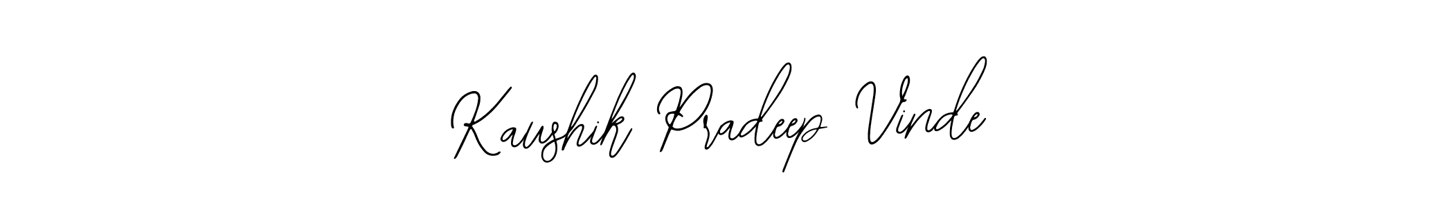 How to make Kaushik Pradeep Vinde name signature. Use Bearetta-2O07w style for creating short signs online. This is the latest handwritten sign. Kaushik Pradeep Vinde signature style 12 images and pictures png