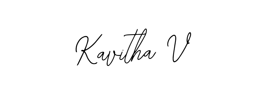 How to make Kavitha V signature? Bearetta-2O07w is a professional autograph style. Create handwritten signature for Kavitha V name. Kavitha V signature style 12 images and pictures png