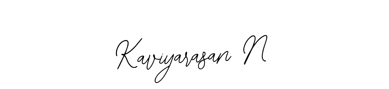 Similarly Bearetta-2O07w is the best handwritten signature design. Signature creator online .You can use it as an online autograph creator for name Kaviyarasan N. Kaviyarasan N signature style 12 images and pictures png