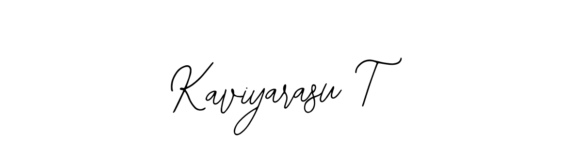 Also we have Kaviyarasu T name is the best signature style. Create professional handwritten signature collection using Bearetta-2O07w autograph style. Kaviyarasu T signature style 12 images and pictures png