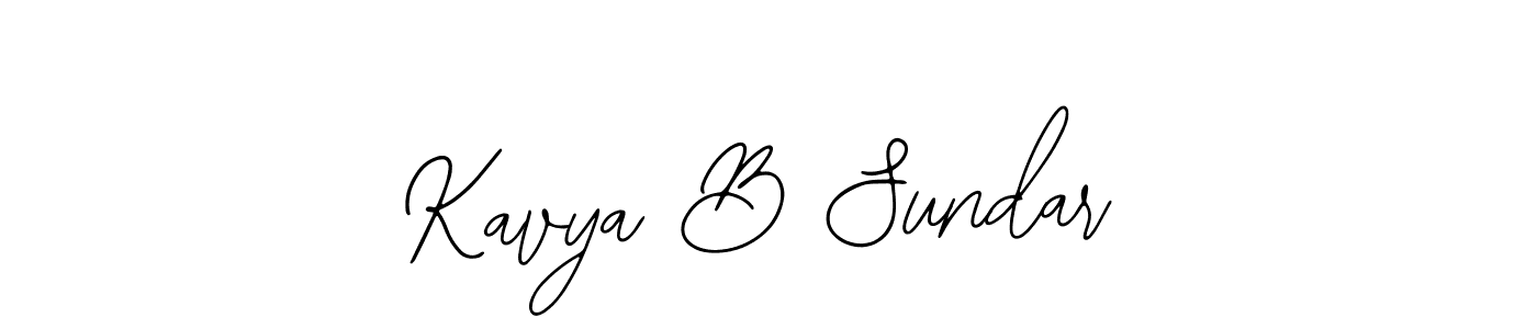 How to make Kavya B Sundar signature? Bearetta-2O07w is a professional autograph style. Create handwritten signature for Kavya B Sundar name. Kavya B Sundar signature style 12 images and pictures png