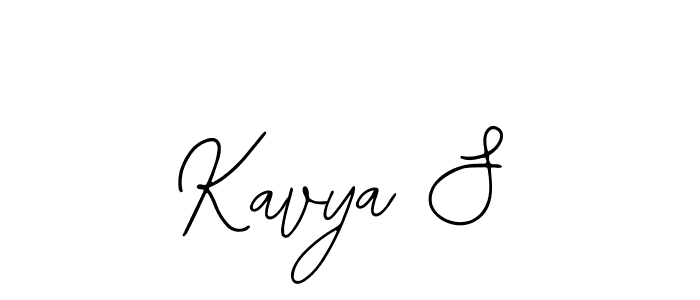 How to make Kavya S name signature. Use Bearetta-2O07w style for creating short signs online. This is the latest handwritten sign. Kavya S signature style 12 images and pictures png