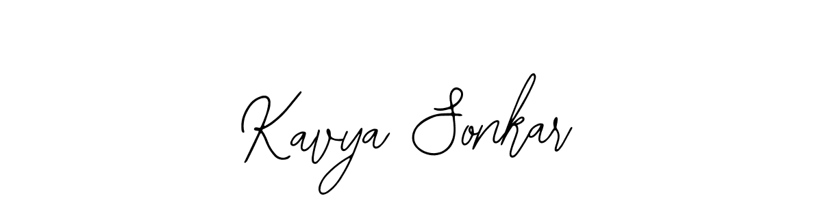 The best way (Bearetta-2O07w) to make a short signature is to pick only two or three words in your name. The name Kavya Sonkar include a total of six letters. For converting this name. Kavya Sonkar signature style 12 images and pictures png