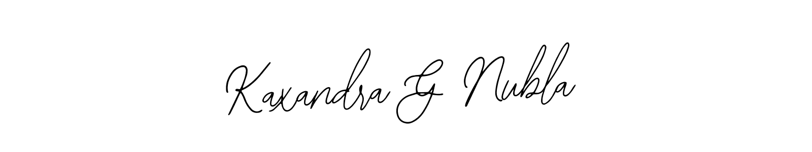 The best way (Bearetta-2O07w) to make a short signature is to pick only two or three words in your name. The name Kaxandra G Nubla include a total of six letters. For converting this name. Kaxandra G Nubla signature style 12 images and pictures png