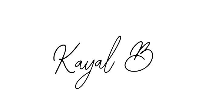 Use a signature maker to create a handwritten signature online. With this signature software, you can design (Bearetta-2O07w) your own signature for name Kayal B. Kayal B signature style 12 images and pictures png