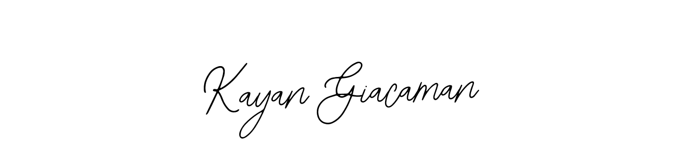 Use a signature maker to create a handwritten signature online. With this signature software, you can design (Bearetta-2O07w) your own signature for name Kayan Giacaman. Kayan Giacaman signature style 12 images and pictures png