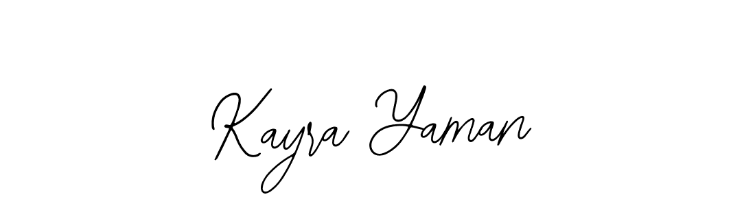 Design your own signature with our free online signature maker. With this signature software, you can create a handwritten (Bearetta-2O07w) signature for name Kayra Yaman. Kayra Yaman signature style 12 images and pictures png