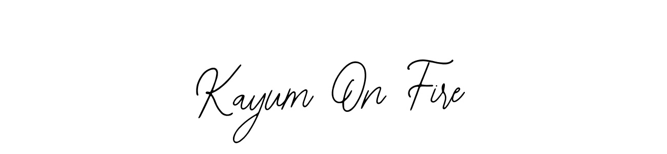 The best way (Bearetta-2O07w) to make a short signature is to pick only two or three words in your name. The name Kayum On Fire include a total of six letters. For converting this name. Kayum On Fire signature style 12 images and pictures png