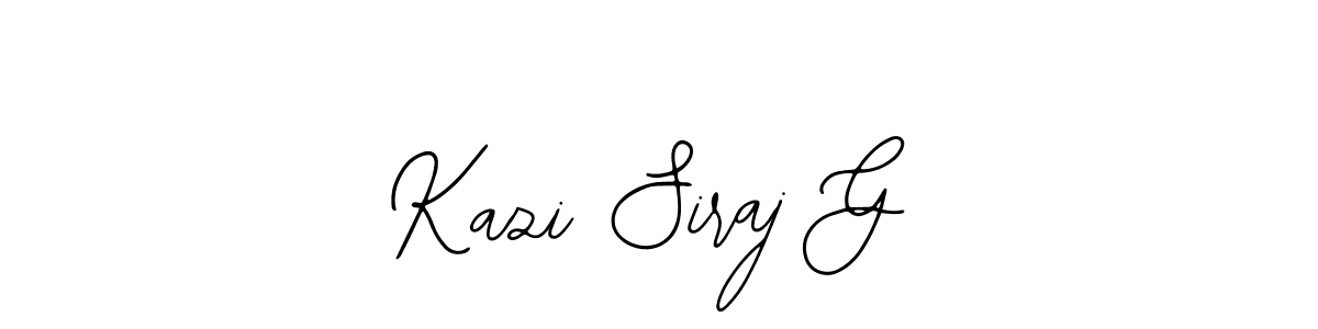 Use a signature maker to create a handwritten signature online. With this signature software, you can design (Bearetta-2O07w) your own signature for name Kazi Siraj G. Kazi Siraj G signature style 12 images and pictures png