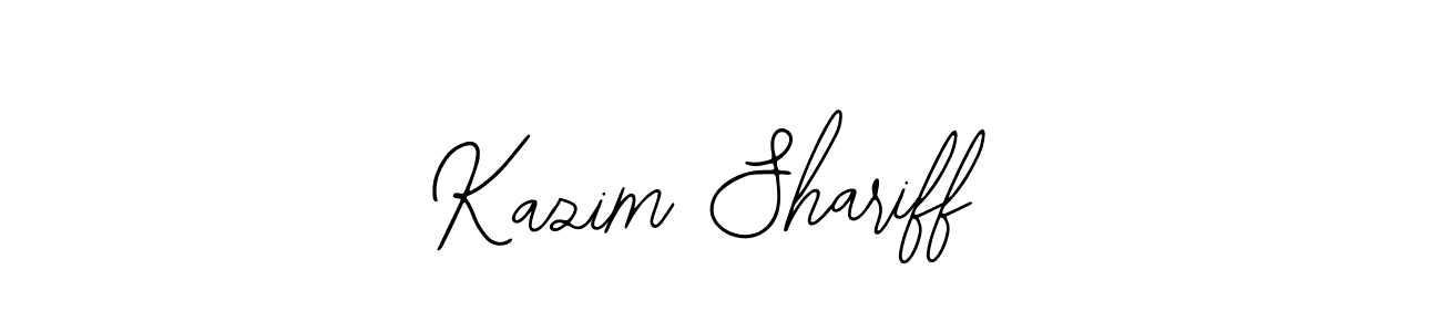 How to make Kazim Shariff name signature. Use Bearetta-2O07w style for creating short signs online. This is the latest handwritten sign. Kazim Shariff signature style 12 images and pictures png