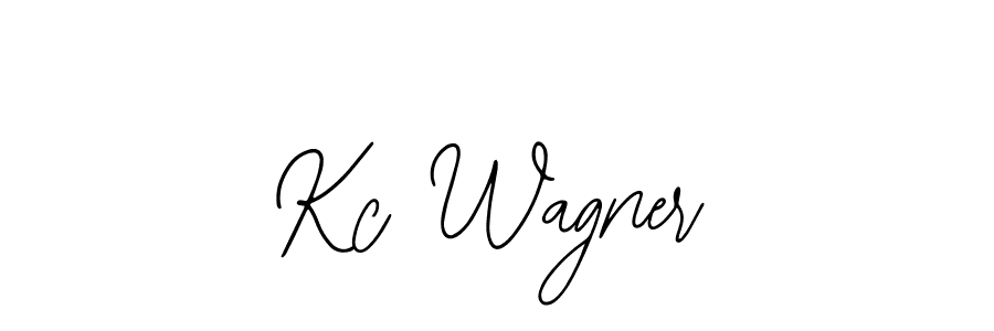 How to make Kc Wagner name signature. Use Bearetta-2O07w style for creating short signs online. This is the latest handwritten sign. Kc Wagner signature style 12 images and pictures png