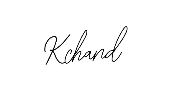 You should practise on your own different ways (Bearetta-2O07w) to write your name (Kchand) in signature. don't let someone else do it for you. Kchand signature style 12 images and pictures png