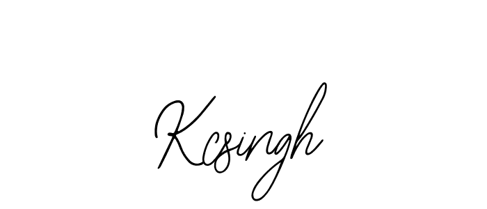 You should practise on your own different ways (Bearetta-2O07w) to write your name (Kcsingh) in signature. don't let someone else do it for you. Kcsingh signature style 12 images and pictures png