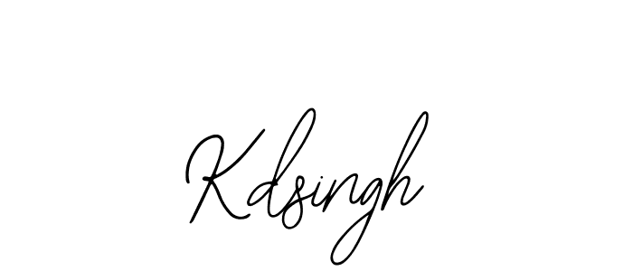 Design your own signature with our free online signature maker. With this signature software, you can create a handwritten (Bearetta-2O07w) signature for name Kdsingh. Kdsingh signature style 12 images and pictures png