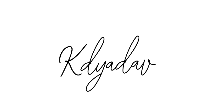 How to make Kdyadav name signature. Use Bearetta-2O07w style for creating short signs online. This is the latest handwritten sign. Kdyadav signature style 12 images and pictures png