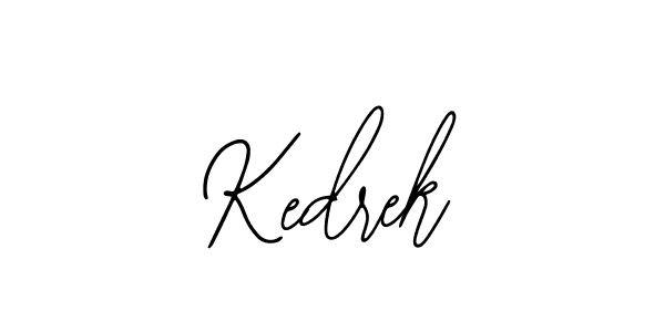 How to make Kedrek name signature. Use Bearetta-2O07w style for creating short signs online. This is the latest handwritten sign. Kedrek signature style 12 images and pictures png