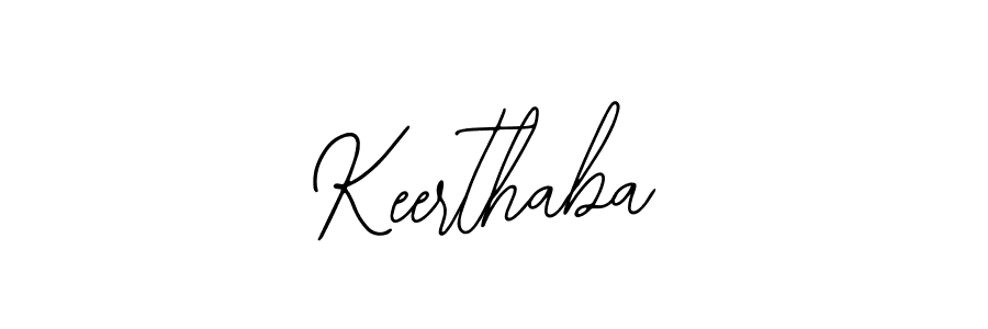 How to make Keerthaba name signature. Use Bearetta-2O07w style for creating short signs online. This is the latest handwritten sign. Keerthaba signature style 12 images and pictures png