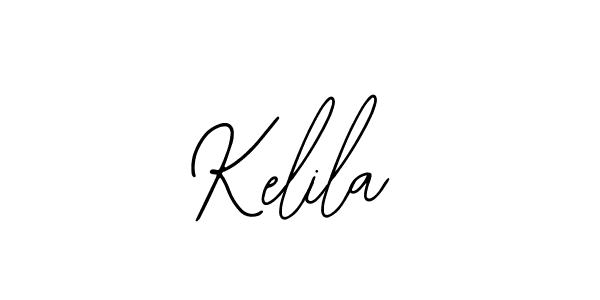 Use a signature maker to create a handwritten signature online. With this signature software, you can design (Bearetta-2O07w) your own signature for name Kelila. Kelila signature style 12 images and pictures png