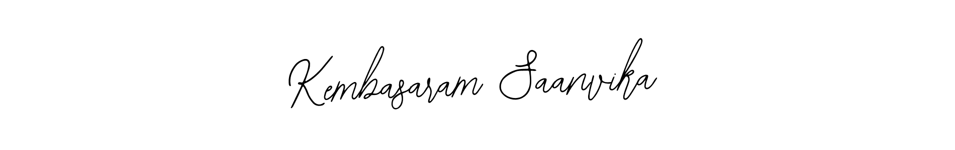 Use a signature maker to create a handwritten signature online. With this signature software, you can design (Bearetta-2O07w) your own signature for name Kembasaram Saanvika. Kembasaram Saanvika signature style 12 images and pictures png