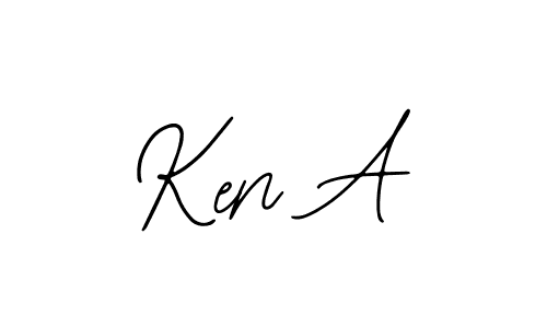 The best way (Bearetta-2O07w) to make a short signature is to pick only two or three words in your name. The name Ken A include a total of six letters. For converting this name. Ken A signature style 12 images and pictures png