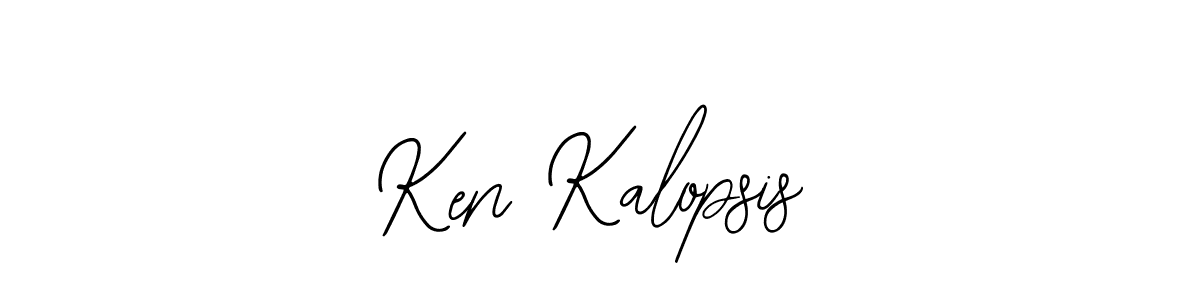 How to make Ken Kalopsis name signature. Use Bearetta-2O07w style for creating short signs online. This is the latest handwritten sign. Ken Kalopsis signature style 12 images and pictures png