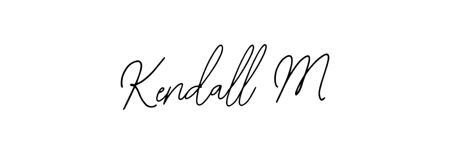 How to make Kendall M name signature. Use Bearetta-2O07w style for creating short signs online. This is the latest handwritten sign. Kendall M signature style 12 images and pictures png