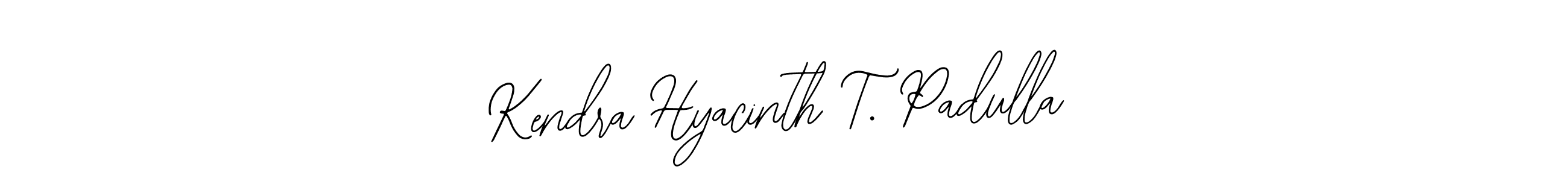 Use a signature maker to create a handwritten signature online. With this signature software, you can design (Bearetta-2O07w) your own signature for name Kendra Hyacinth T. Padulla. Kendra Hyacinth T. Padulla signature style 12 images and pictures png