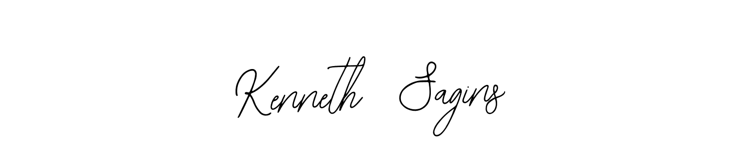 How to make Kenneth  Sagins name signature. Use Bearetta-2O07w style for creating short signs online. This is the latest handwritten sign. Kenneth  Sagins signature style 12 images and pictures png