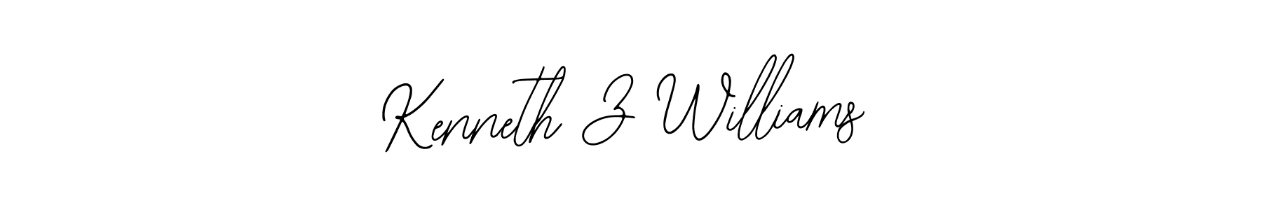 Use a signature maker to create a handwritten signature online. With this signature software, you can design (Bearetta-2O07w) your own signature for name Kenneth Z Williams. Kenneth Z Williams signature style 12 images and pictures png
