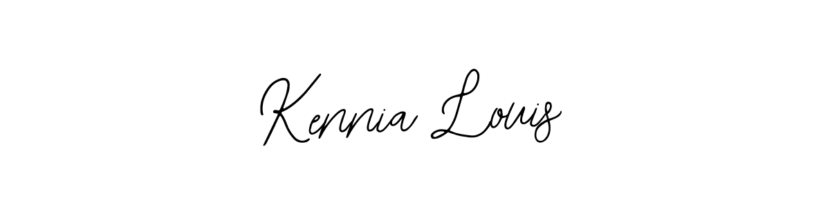 You should practise on your own different ways (Bearetta-2O07w) to write your name (Kennia Louis) in signature. don't let someone else do it for you. Kennia Louis signature style 12 images and pictures png