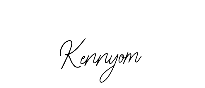 How to make Kennyom name signature. Use Bearetta-2O07w style for creating short signs online. This is the latest handwritten sign. Kennyom signature style 12 images and pictures png