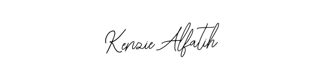 The best way (Bearetta-2O07w) to make a short signature is to pick only two or three words in your name. The name Kenzie Alfatih include a total of six letters. For converting this name. Kenzie Alfatih signature style 12 images and pictures png