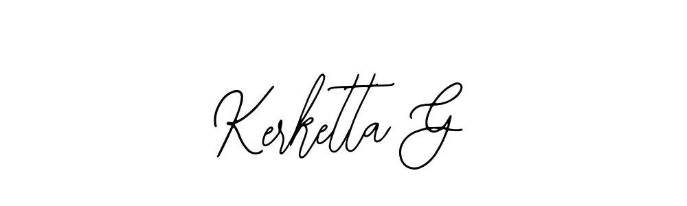 Use a signature maker to create a handwritten signature online. With this signature software, you can design (Bearetta-2O07w) your own signature for name Kerketta G. Kerketta G signature style 12 images and pictures png
