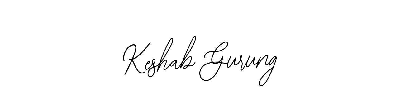 How to make Keshab Gurung signature? Bearetta-2O07w is a professional autograph style. Create handwritten signature for Keshab Gurung name. Keshab Gurung signature style 12 images and pictures png