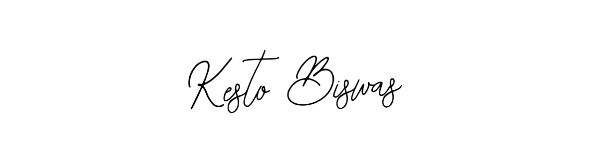 How to make Kesto Biswas name signature. Use Bearetta-2O07w style for creating short signs online. This is the latest handwritten sign. Kesto Biswas signature style 12 images and pictures png