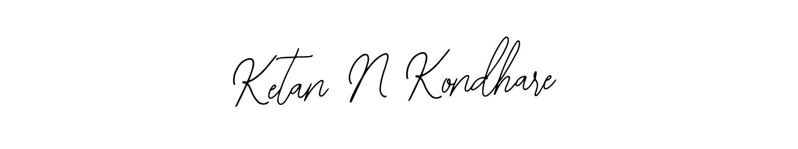 Design your own signature with our free online signature maker. With this signature software, you can create a handwritten (Bearetta-2O07w) signature for name Ketan N Kondhare. Ketan N Kondhare signature style 12 images and pictures png