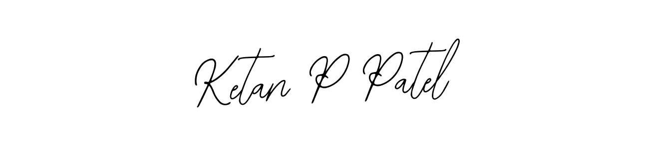 How to make Ketan P Patel name signature. Use Bearetta-2O07w style for creating short signs online. This is the latest handwritten sign. Ketan P Patel signature style 12 images and pictures png