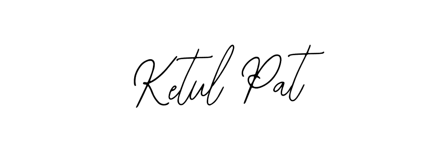The best way (Bearetta-2O07w) to make a short signature is to pick only two or three words in your name. The name Ketul Pat include a total of six letters. For converting this name. Ketul Pat signature style 12 images and pictures png