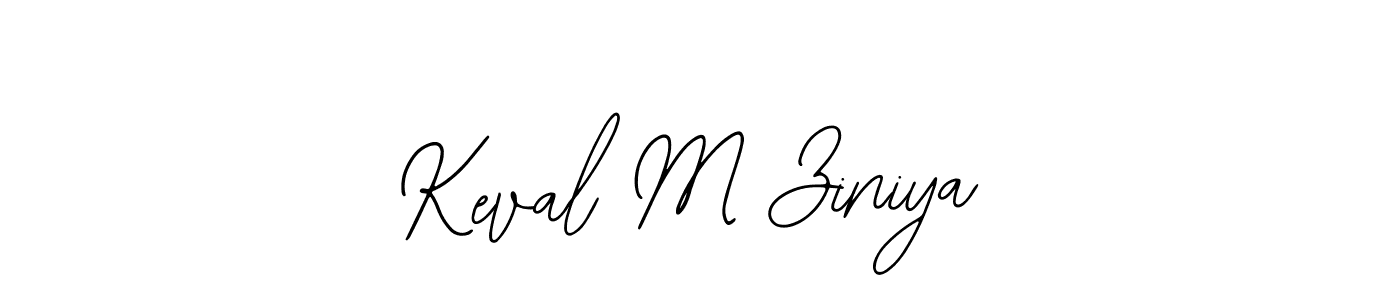 Keval M Ziniya stylish signature style. Best Handwritten Sign (Bearetta-2O07w) for my name. Handwritten Signature Collection Ideas for my name Keval M Ziniya. Keval M Ziniya signature style 12 images and pictures png