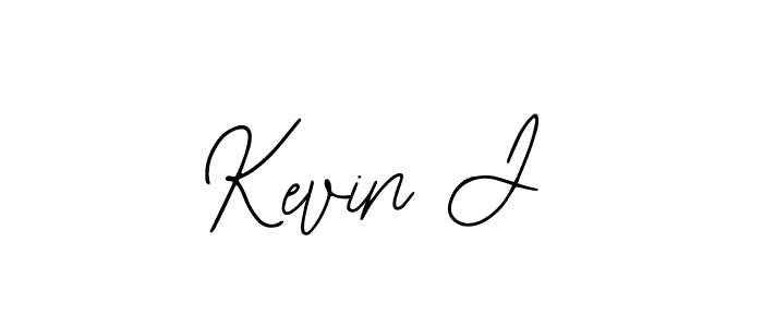 You should practise on your own different ways (Bearetta-2O07w) to write your name (Kevin J) in signature. don't let someone else do it for you. Kevin J signature style 12 images and pictures png