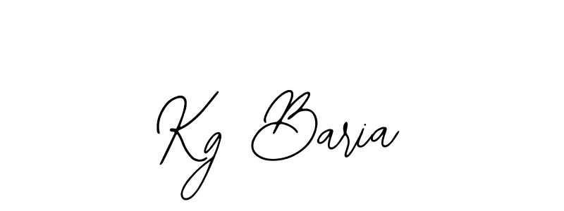 Use a signature maker to create a handwritten signature online. With this signature software, you can design (Bearetta-2O07w) your own signature for name Kg Baria. Kg Baria signature style 12 images and pictures png