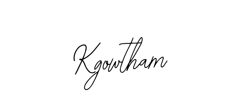 Kgowtham stylish signature style. Best Handwritten Sign (Bearetta-2O07w) for my name. Handwritten Signature Collection Ideas for my name Kgowtham. Kgowtham signature style 12 images and pictures png