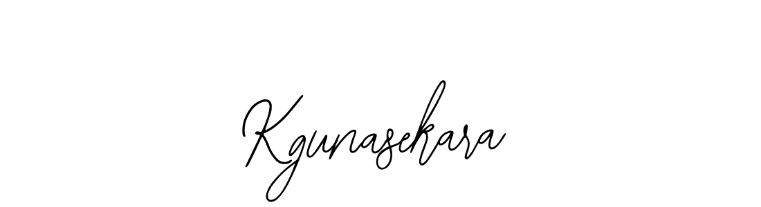 How to make Kgunasekara name signature. Use Bearetta-2O07w style for creating short signs online. This is the latest handwritten sign. Kgunasekara signature style 12 images and pictures png