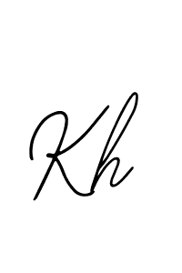 You should practise on your own different ways (Bearetta-2O07w) to write your name (Kh) in signature. don't let someone else do it for you. Kh signature style 12 images and pictures png