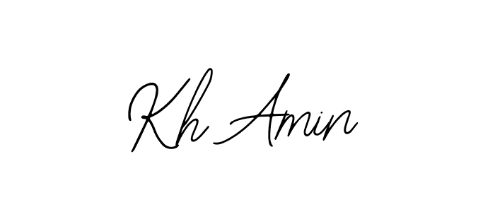 You should practise on your own different ways (Bearetta-2O07w) to write your name (Kh Amin) in signature. don't let someone else do it for you. Kh Amin signature style 12 images and pictures png
